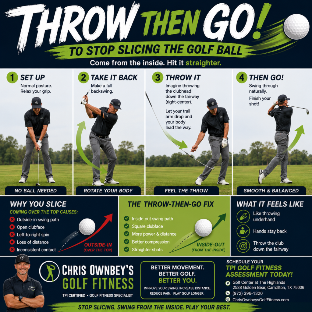 How to stop slicing the golf ball throw then drill