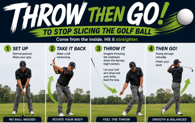 How to stop slicing the golf ball throw then drill