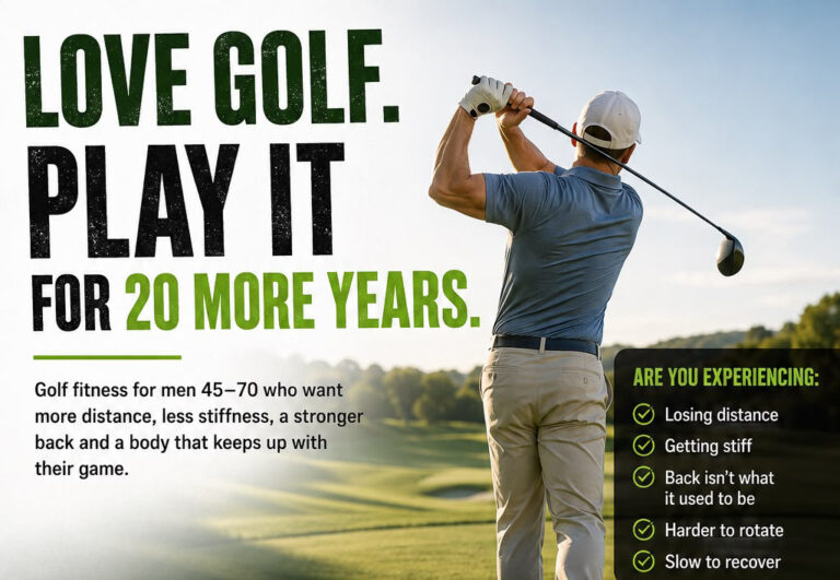 Golf fitness for men over 40 in Dallas with TPI Certified Golf Fitness Trainer Chris Ownbey