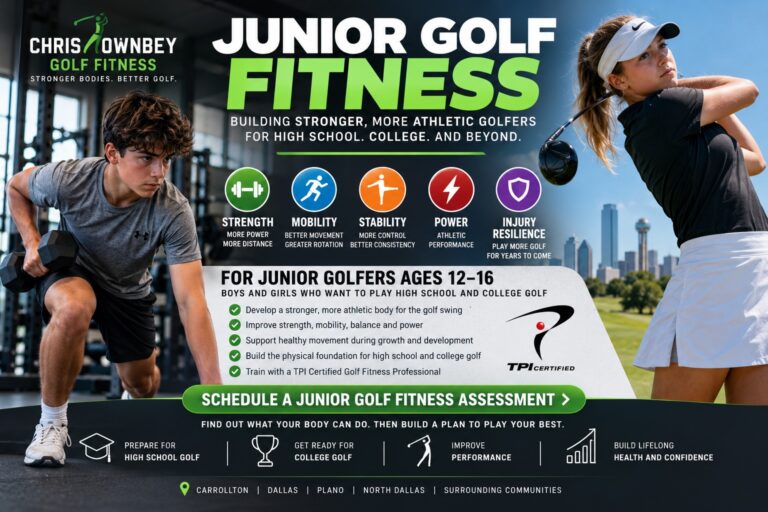 Junior golfer doing a stability exercise during a golf fitness session